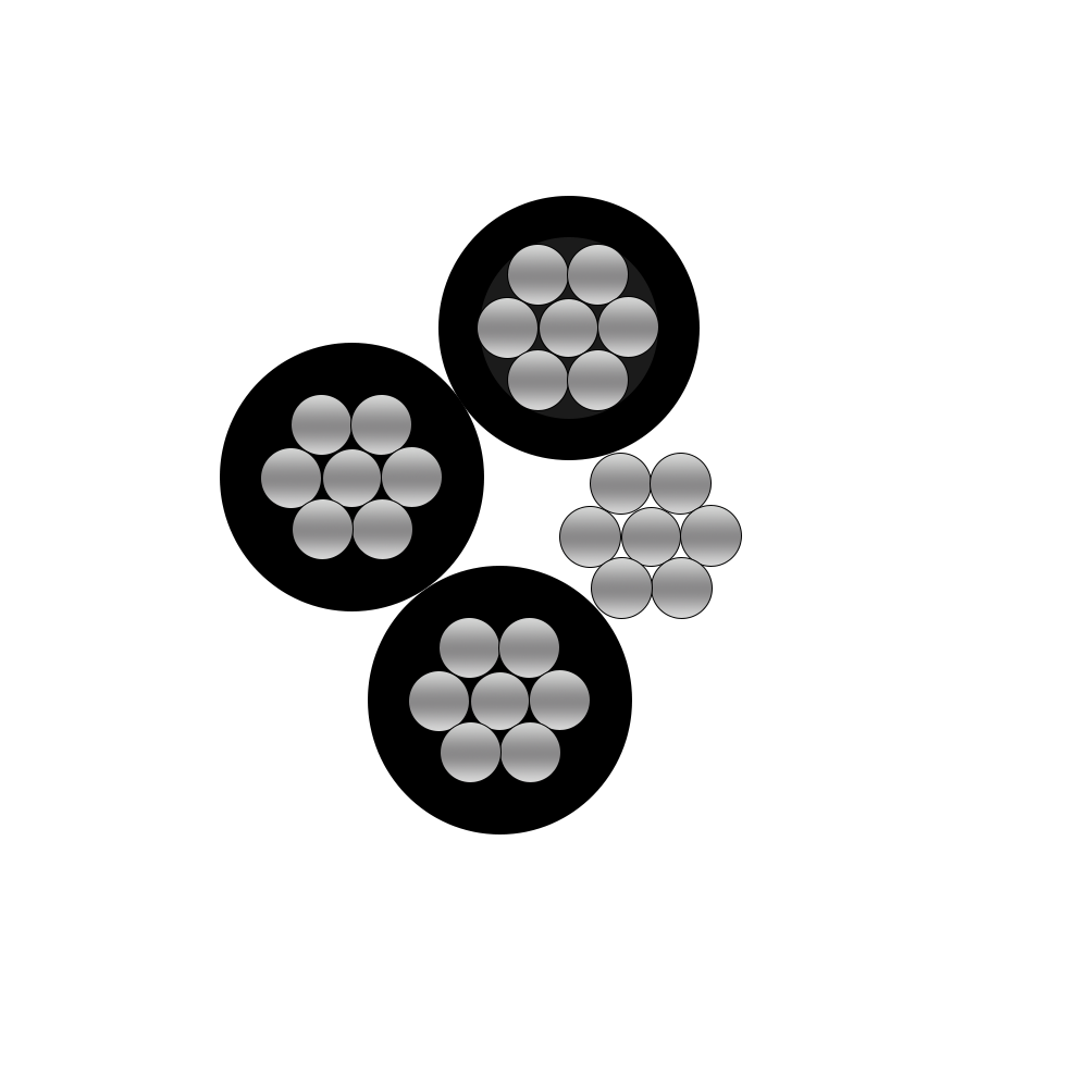 0.6/1kV XLPE Insulation Aerial Bundle Cable (3+1 cores)