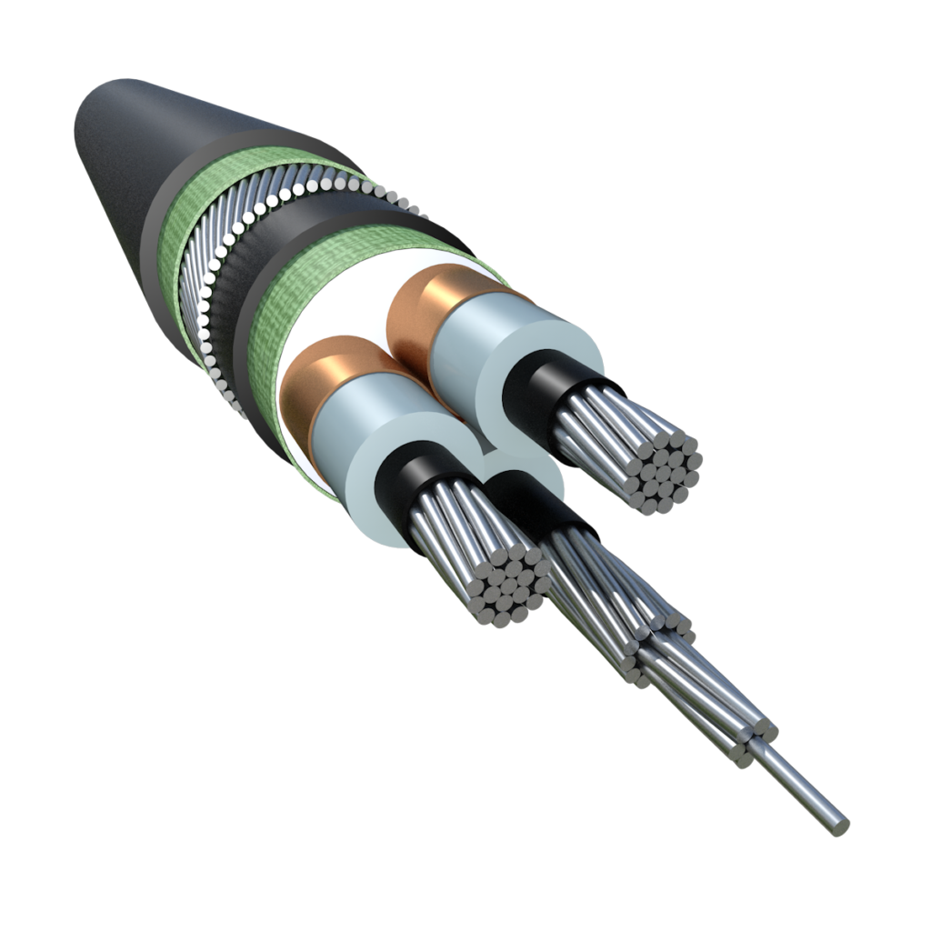 Electric cable XLPE insulated cable for rated voltage 3.8/6.6kV to 19/33kV SANS 1339 standard
