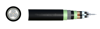 Cable with extrudedcross-linked polyethylene insulation for rated voltages from 3.8/6.6kV up to 19/33 kV BS6622 standard